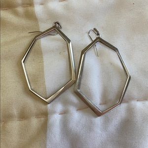 Kendra Scott Silver abstract shape Hoop Earring